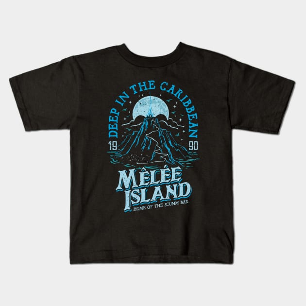 Deep in the Caribbean (blue) Kids T-Shirt by Olipop